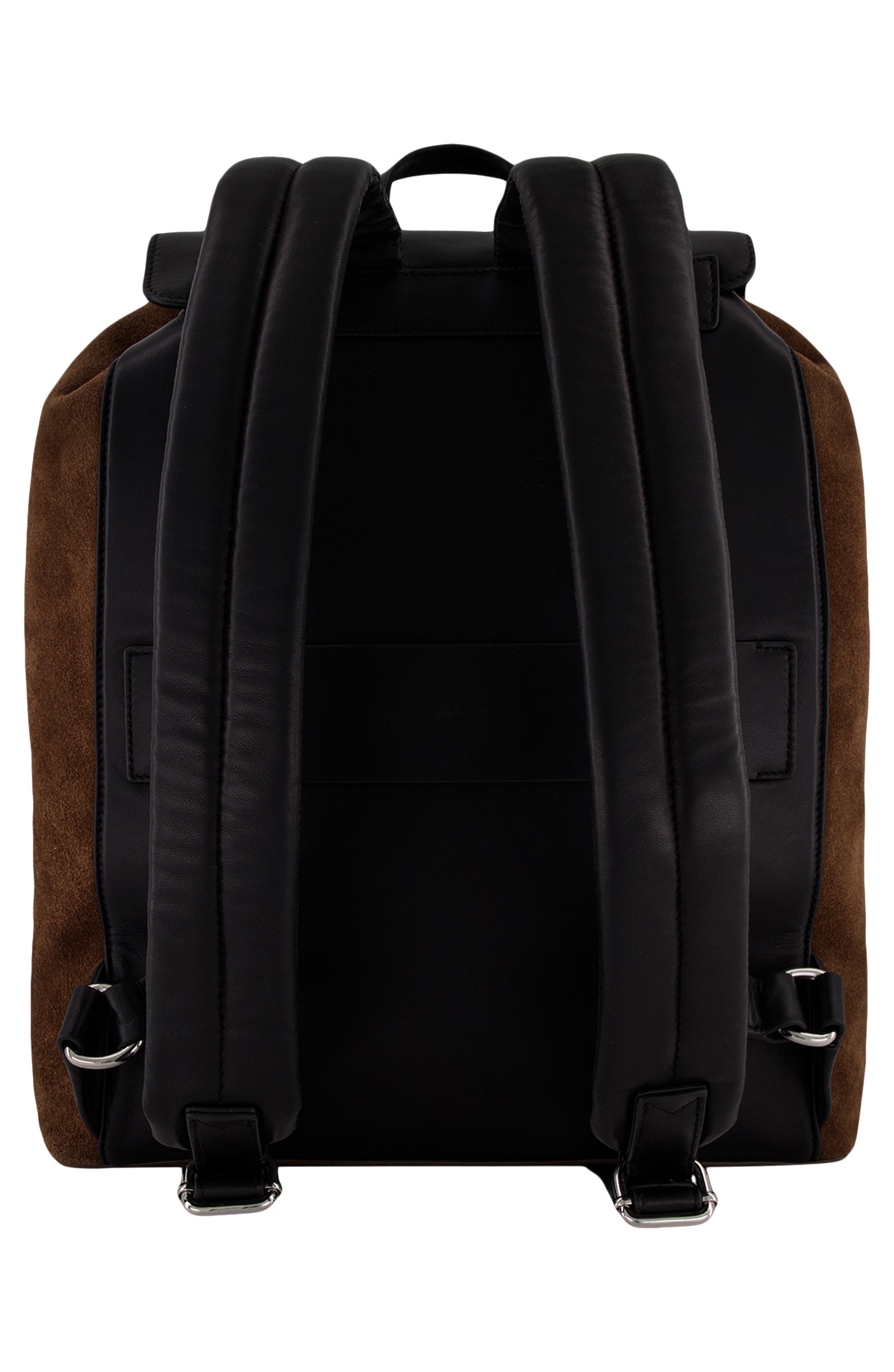 Vince Drayton Suede Flap Backpack, Alternate, color, Chocolate
