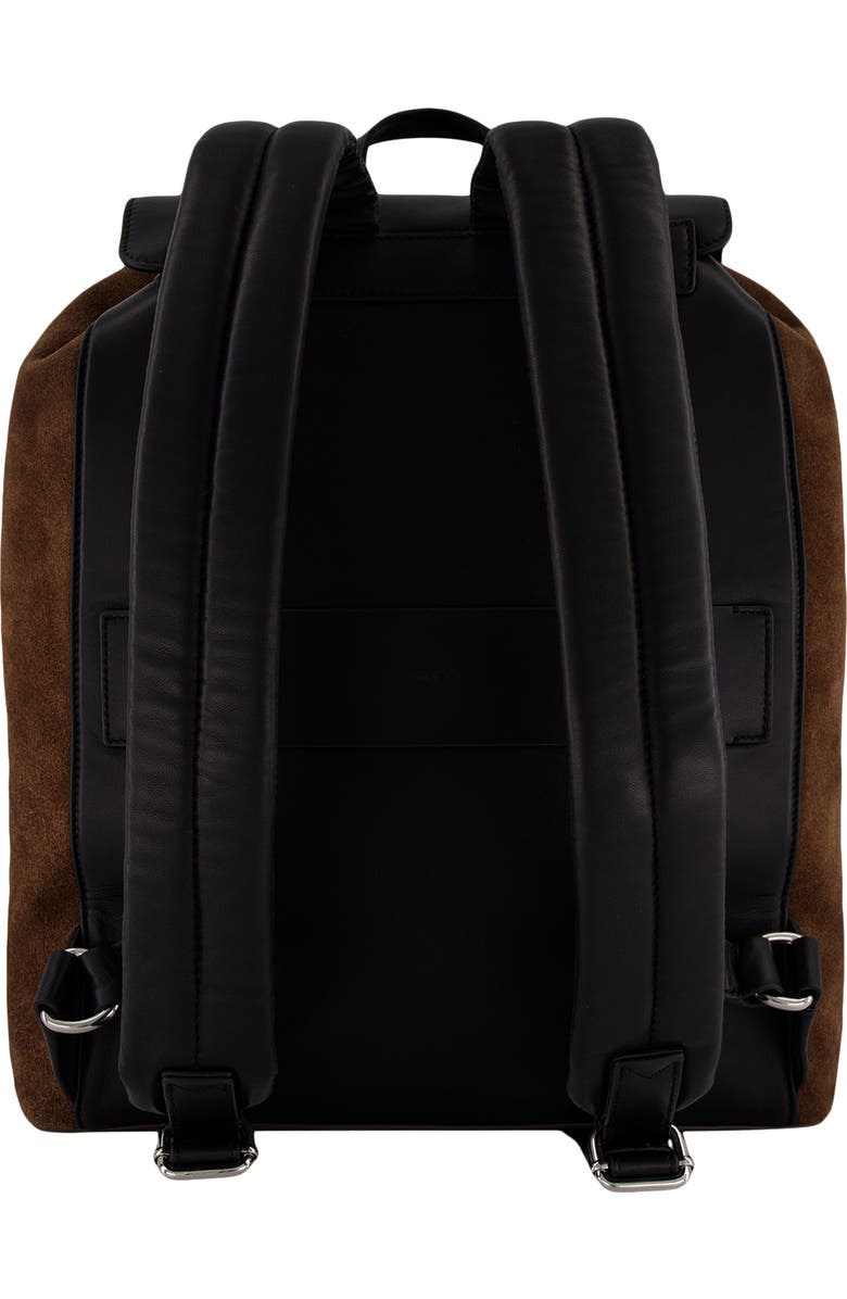 Vince Drayton Suede Flap Backpack, Alternate, color, Chocolate
