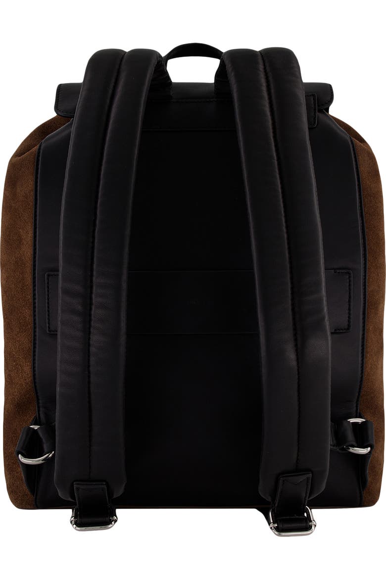 black leather suede backpack For Men | 16" Laptop Backpack | Leather Backpack For Women | Nubuck Leather College Backpack Our designers hand selected the suede on this backpack for its buttery feel and enduring qualities that ensure itll only get softer and better with every wear SPACE Suede Backpack with Tassel