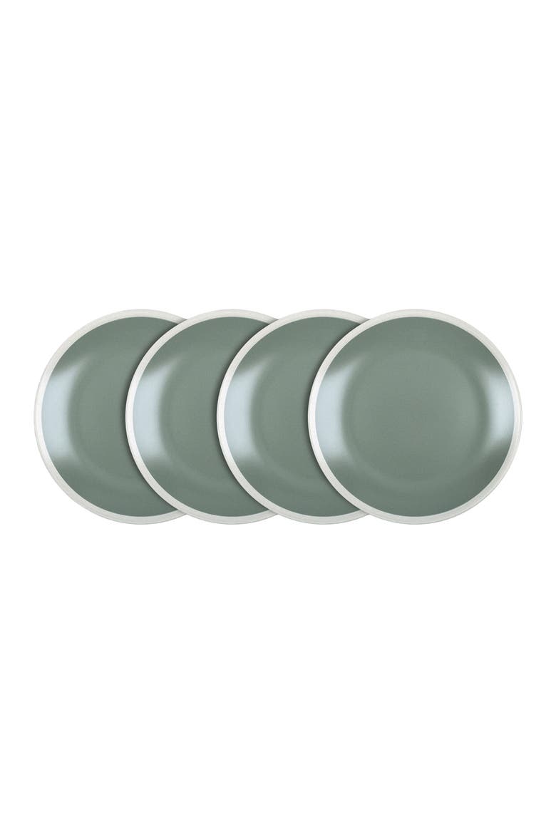 Serenity Stoneware 4-Piece Salad Plate Set, Main, color, Green and Cream