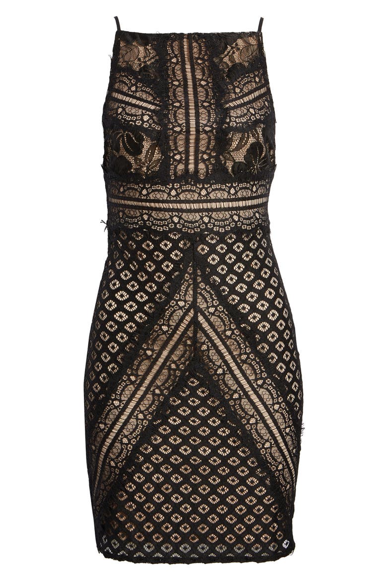 Wink Wink Lace Body-Con Dress, Alternate, color, BLACK LACE