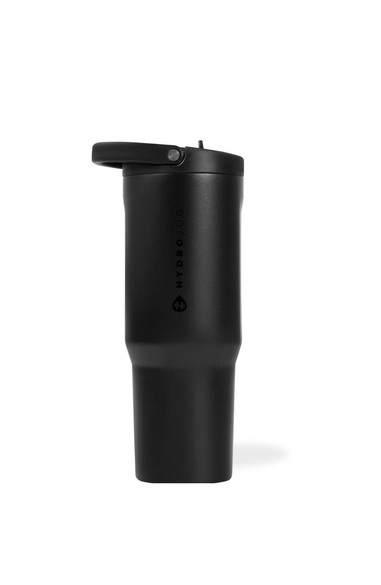 HydroJug Sport Insulated Stainless Steel Water Bottle with Flip Straw and Swivel Handle for Gym & Outdoors, Main, color, Black