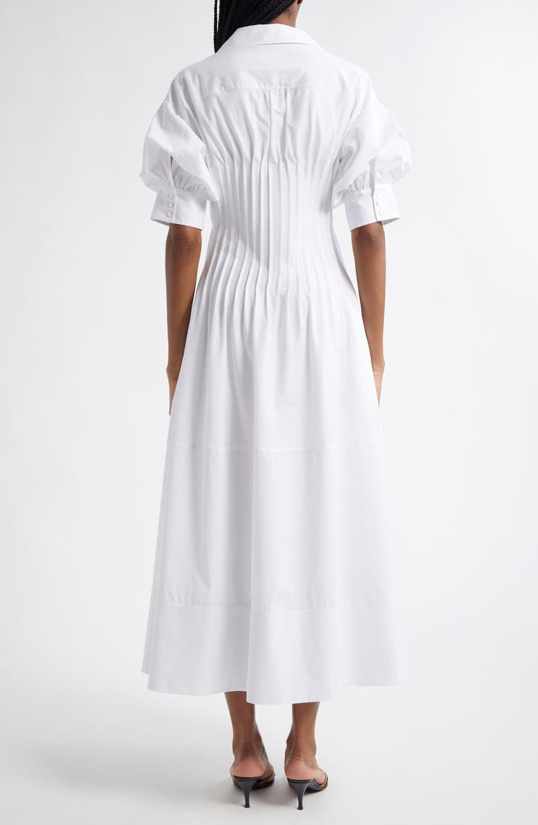 Cinq à Sept Monty Pleated Midi Dress, Alternate, color, White