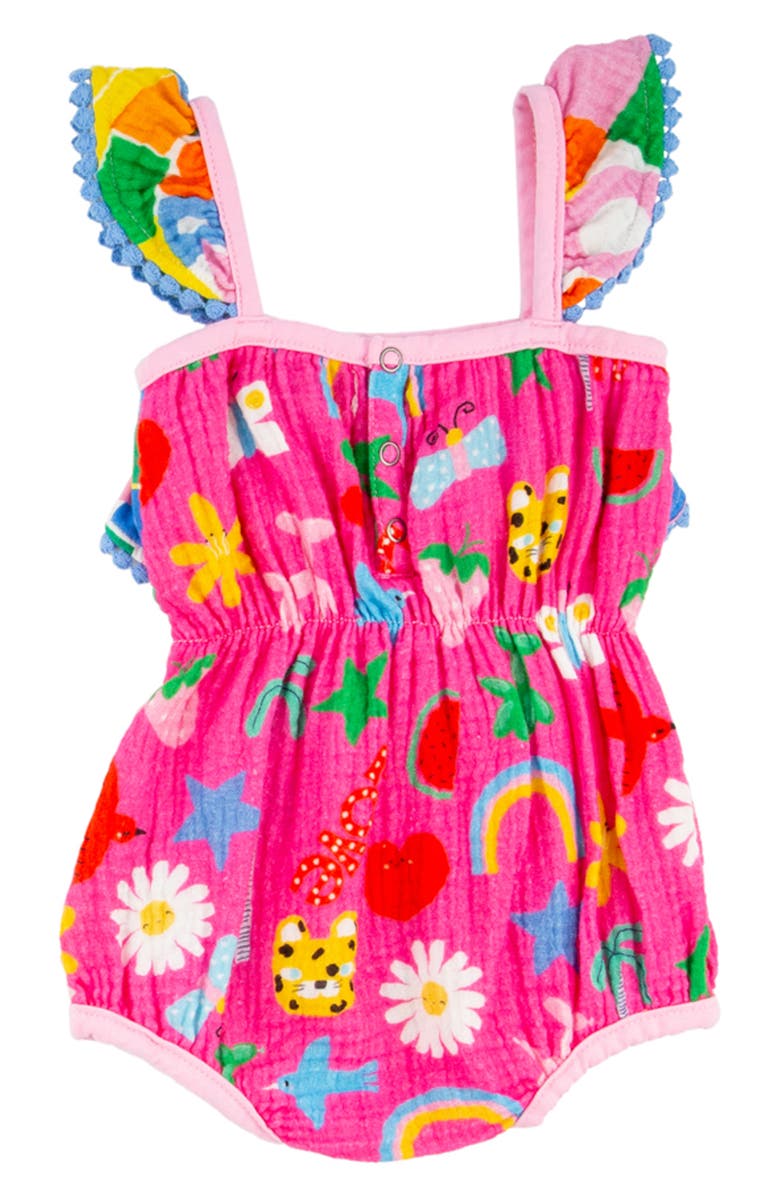 Miki Miette Willa Print Cotton Gauze Bubble Romper, Alternate, color,