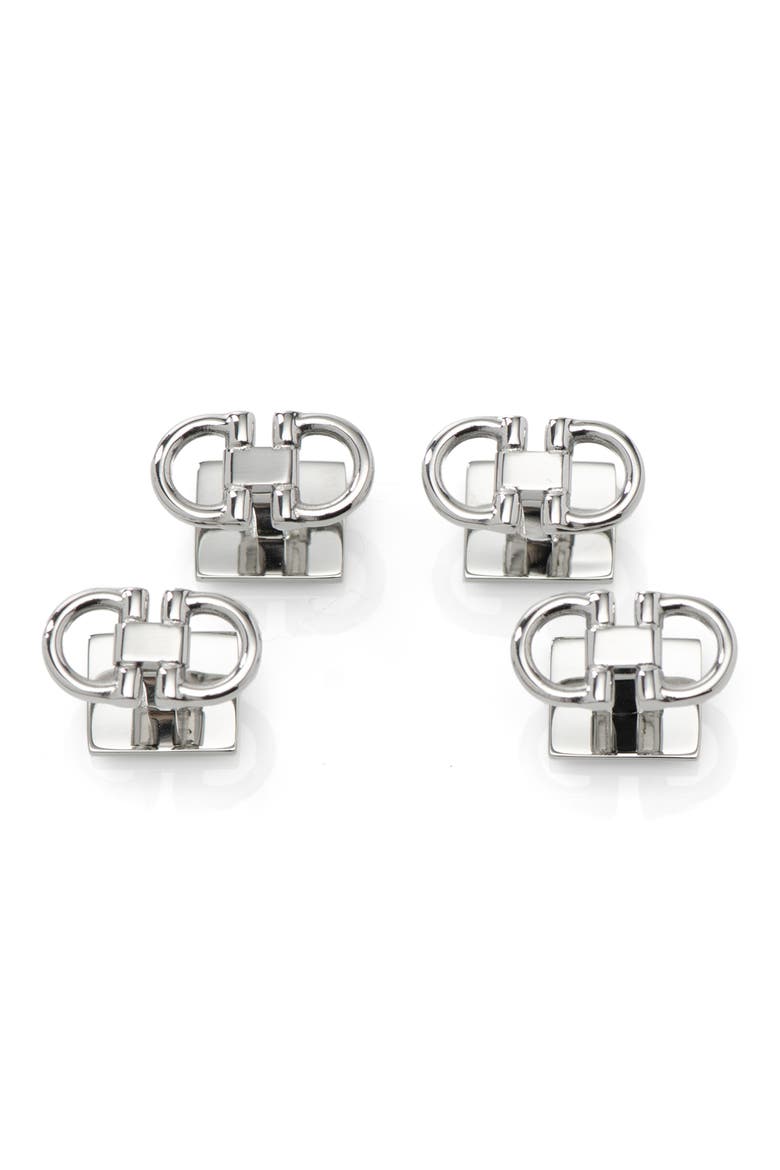 Horse Bit Shirt Studs, Alternate, color, SILVER