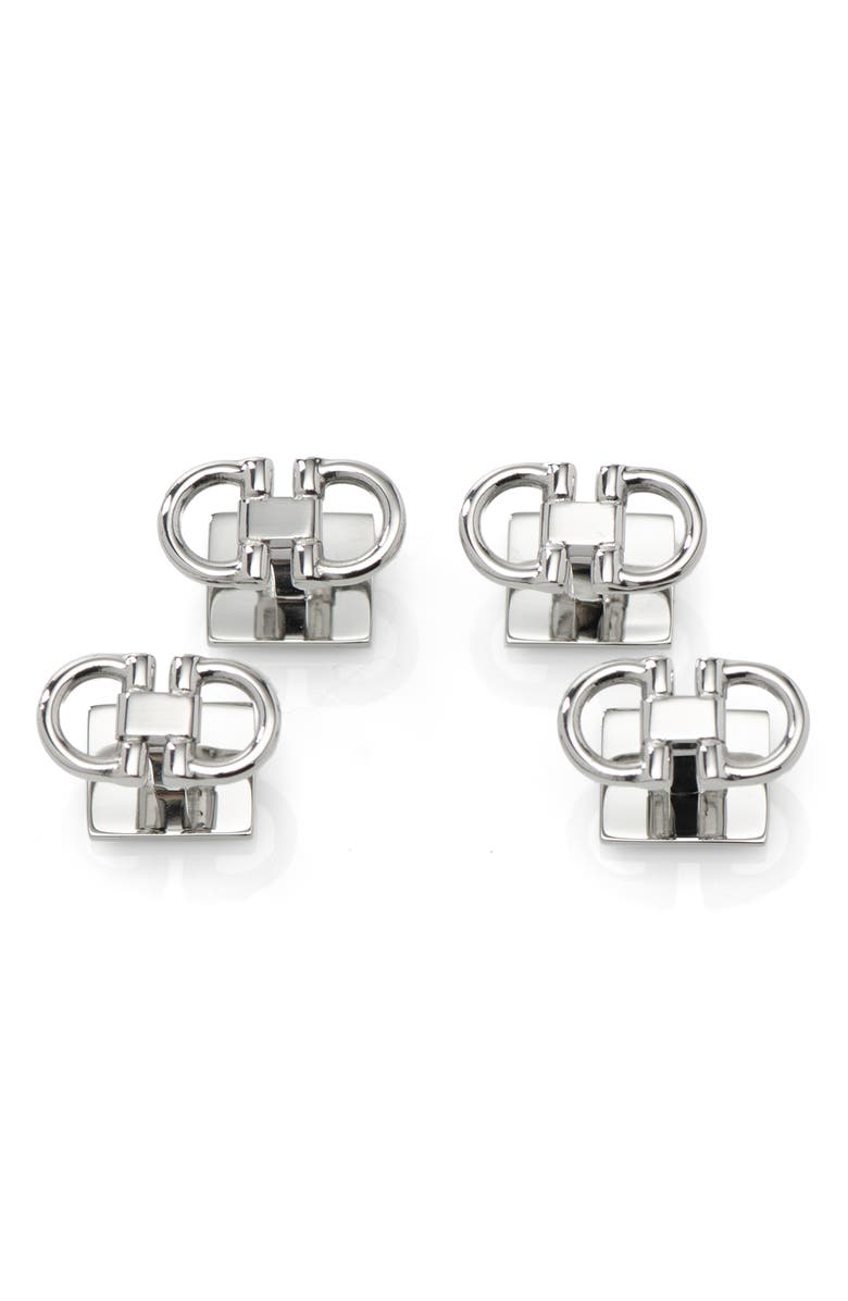 Cufflinks, Inc. Horse Bit Shirt Studs, Alternate, color, Silver