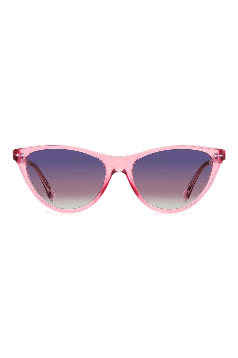 58mm Gradient Cat Eye Sunglasses, Main, color, PINK / RED GRADIENT