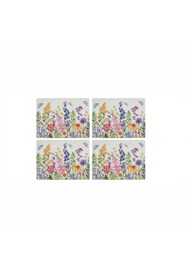 Wildflowers Set of 4 Cork Back Placemats, Main, color, Multi