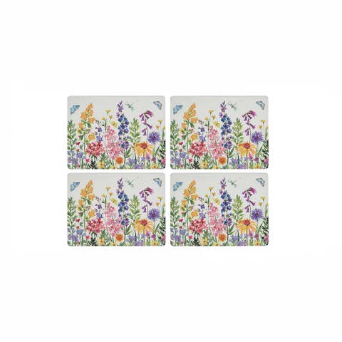 Wildflowers Set of 4 Cork Back Placemats
