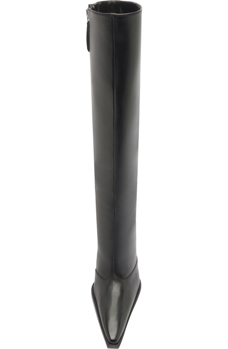 Schutz Raffaela Up Block Pointed Toe Knee High Boot, Alternate, color, Black