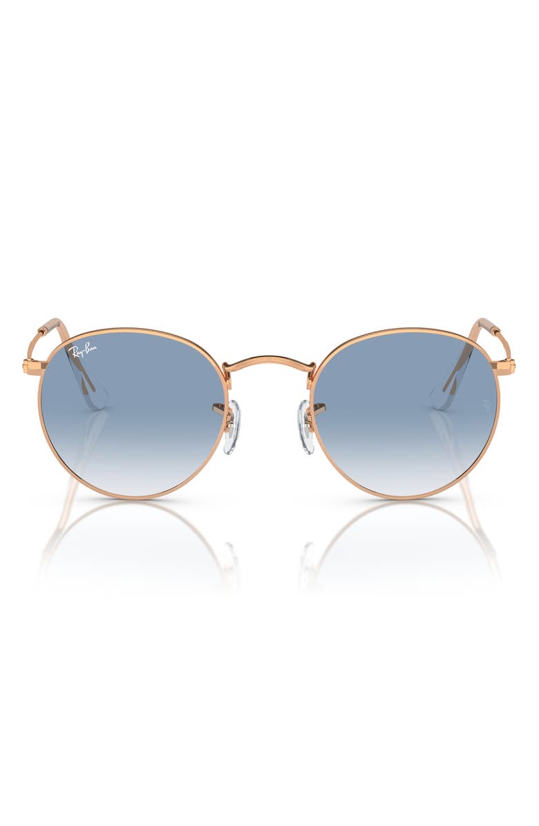 Ray-Ban 47mm Gradient Round Sunglasses, Main, color, Blue Gradient