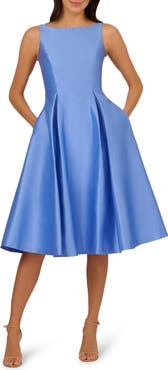 Adrianna Papell SLVLSS TEA LENGTH DRESS