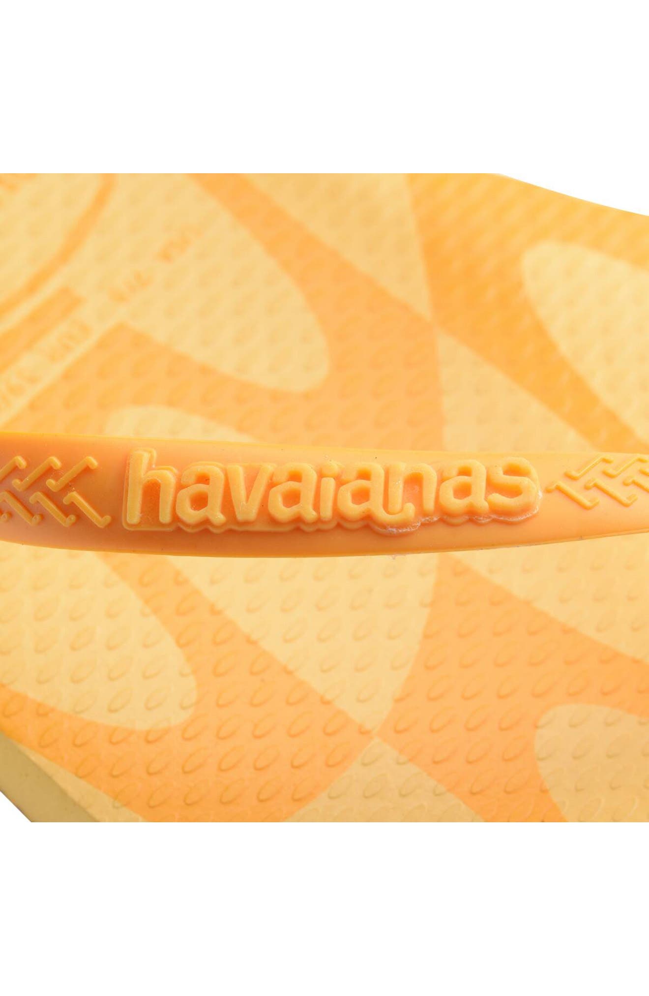 Havaianas Distorted Wave Flip Flop, Alternate, color, Caja Yellow