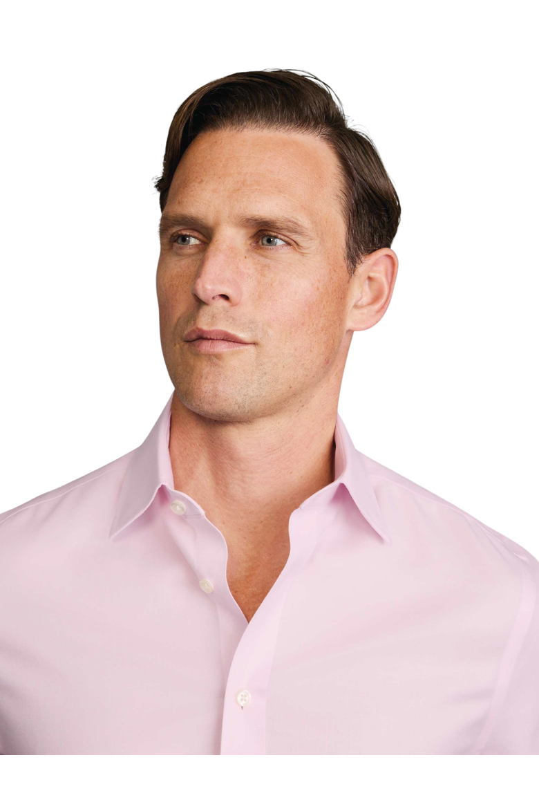 Non-Iron Twill Cutaway Collar Shirt, Alternate, color, Light Pink