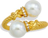 SAVVY CIE JEWELS 8-9mm Swarovski Cultured Pearl Wrap Ring