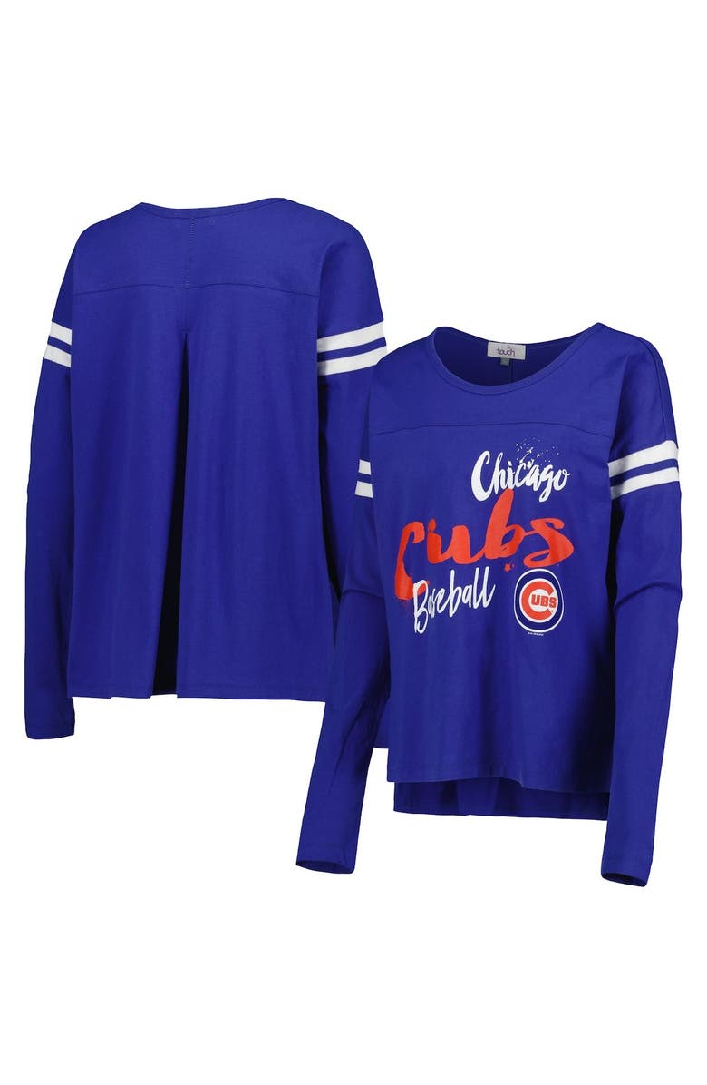 TOUCH BY ALYSSA MILANO Women's Touch Royal Chicago Cubs Free Agent Long Sleeve T-Shirt, Main, color, 