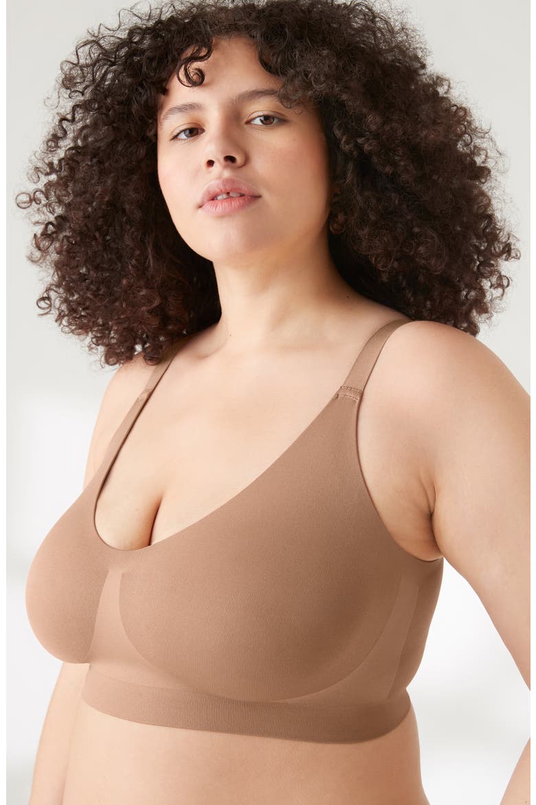 Soft Form V-Neck Adjustable Strap Bralette, Alternate, color, BRONZED