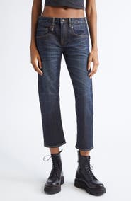 R13 Boyfriend Straight Leg Jeans