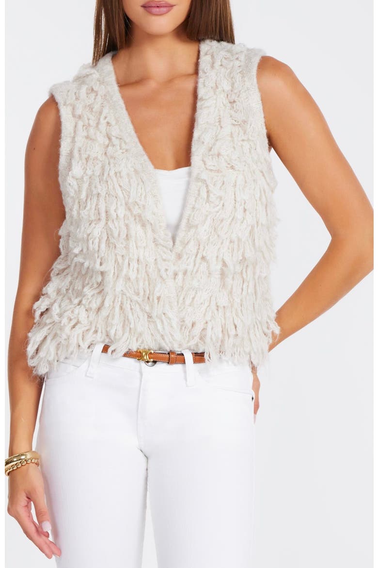 Miranda Fringe Sweater Vest, Main, color, Cloud