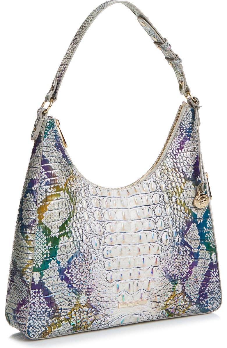 Brahmin Tabitha Croc Embossed Leather Shoulder Bag, Alternate, color,