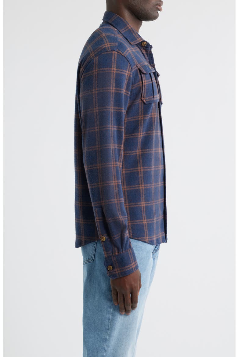 Judah Check Button-Up Flannel Overshirt, Alternate, color, COFFEE