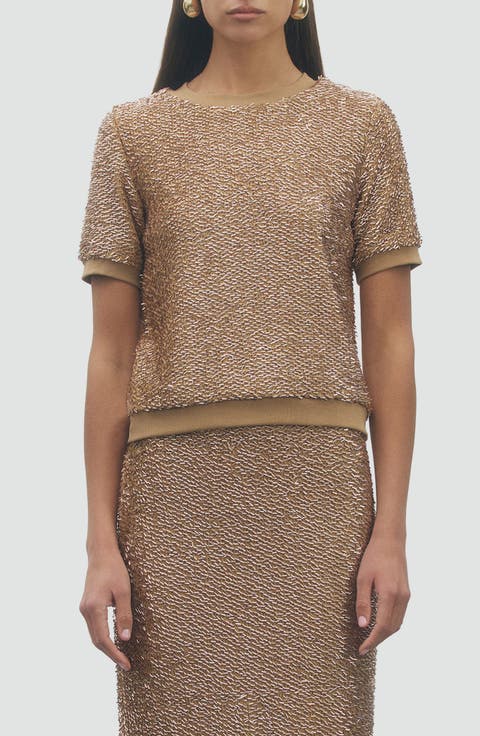 Patricia Beaded Cropped Top