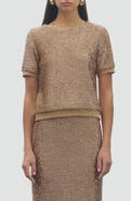 MAUDE CLUB Patricia Beaded Cropped Top
