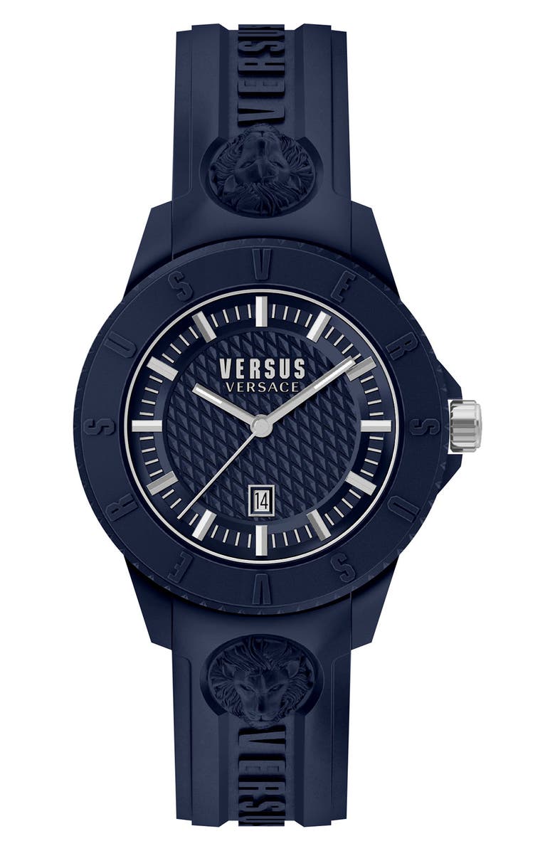 VERSUS Versace Versace Men's Tokyo R Silicone Strap Watch, 43mm x 10.5mm, Main, color, Blue