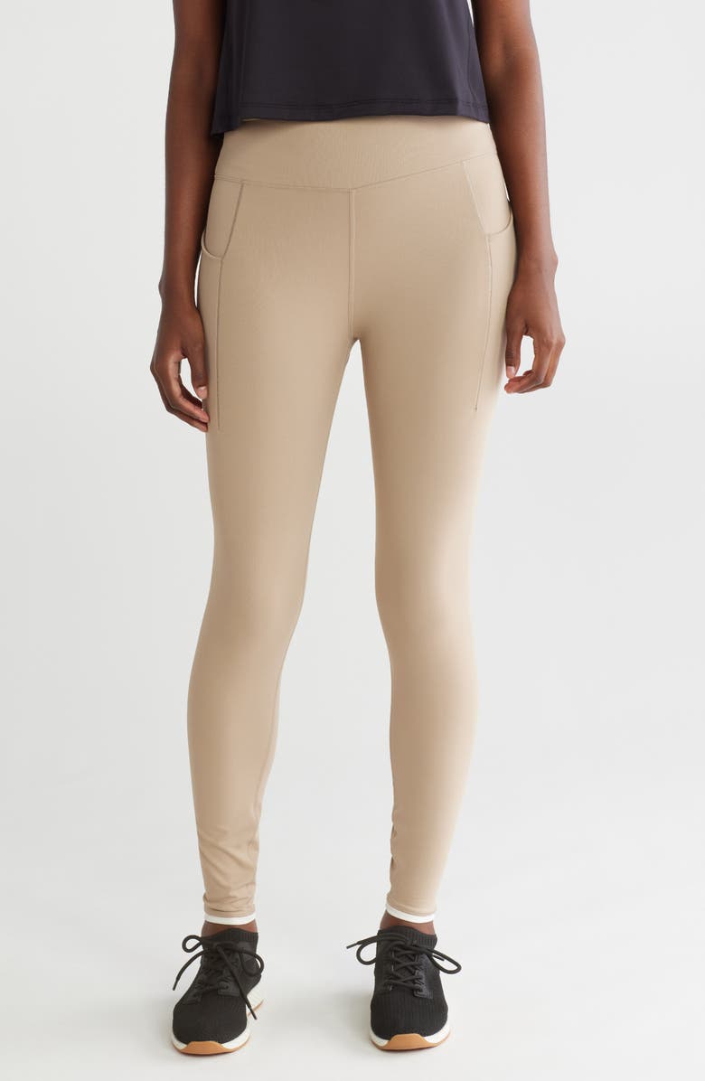 X by Gottex Pocket Ankle Leggings, Main, color, Gravel