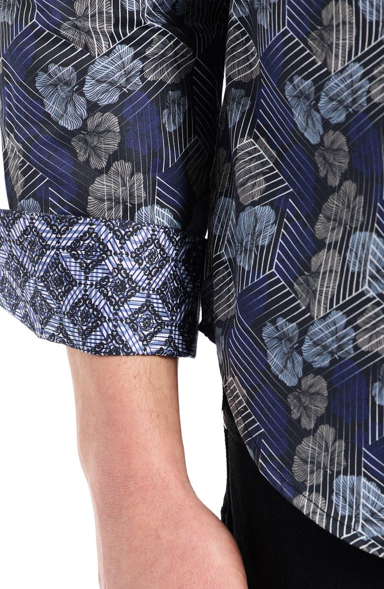Robert Graham Henry Cotton Button-Up Shirt, Alternate, color, Blue Multi