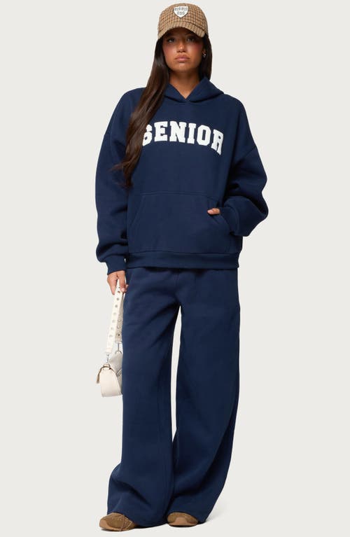 Edikted Senior Oversized Hoodie In Blue