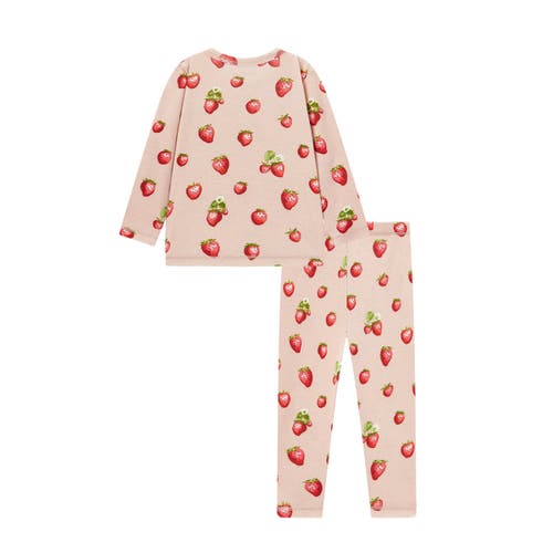 Milkbarn Organic Cotton Long Sleeve Two Piece Pajama Set In Multi