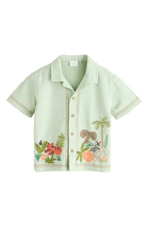 Kids' Textured Safari Button-Up Shirt (Baby, Toddler & Little Kid)