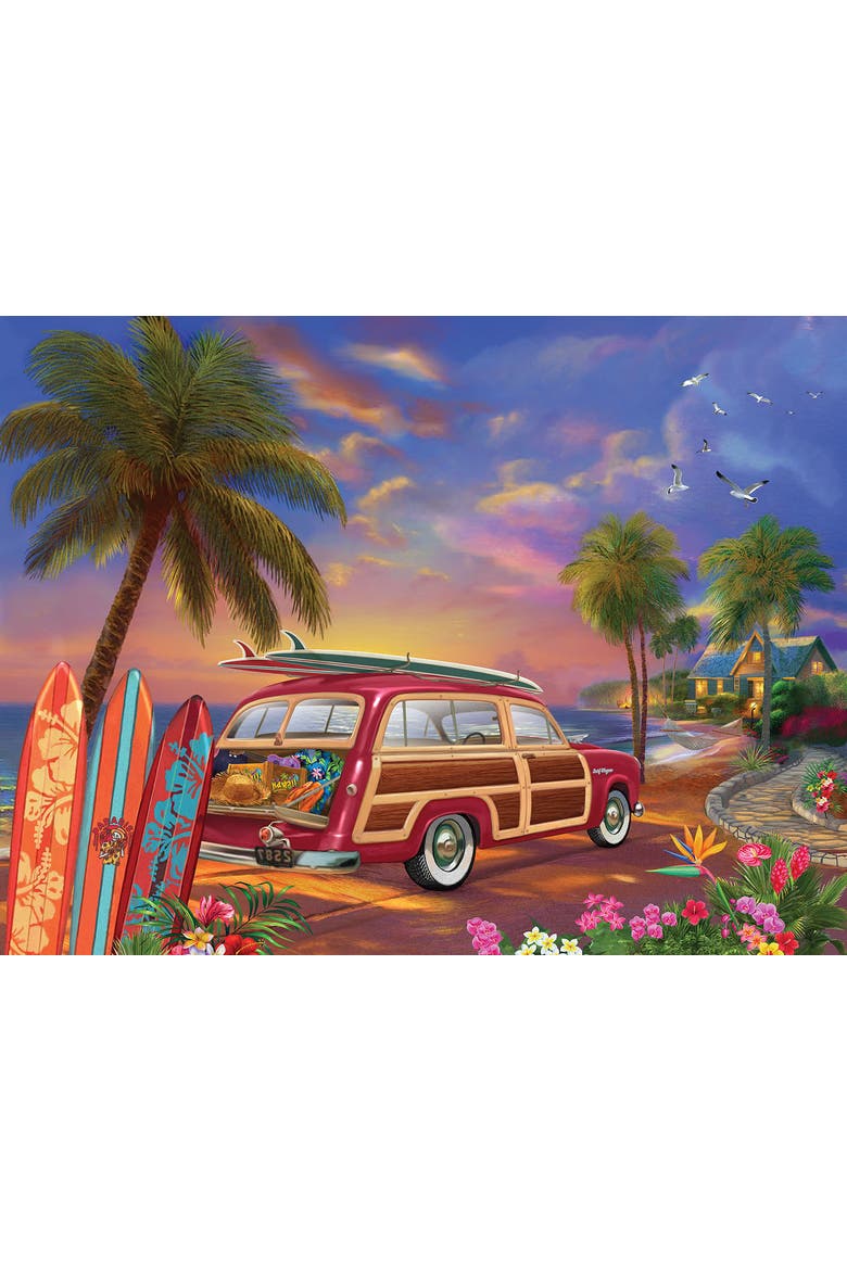 Surfer Sunset 500 piece Jigsaw Puzzle for Adults, Alternate, color, Multicolor