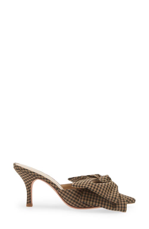 Loeffler Randall Margot Pointed Toe Mule In Brown/black Check