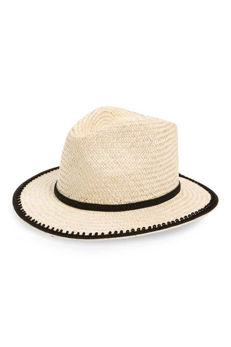 Lera II Straw Fedora, Main, color, TAN