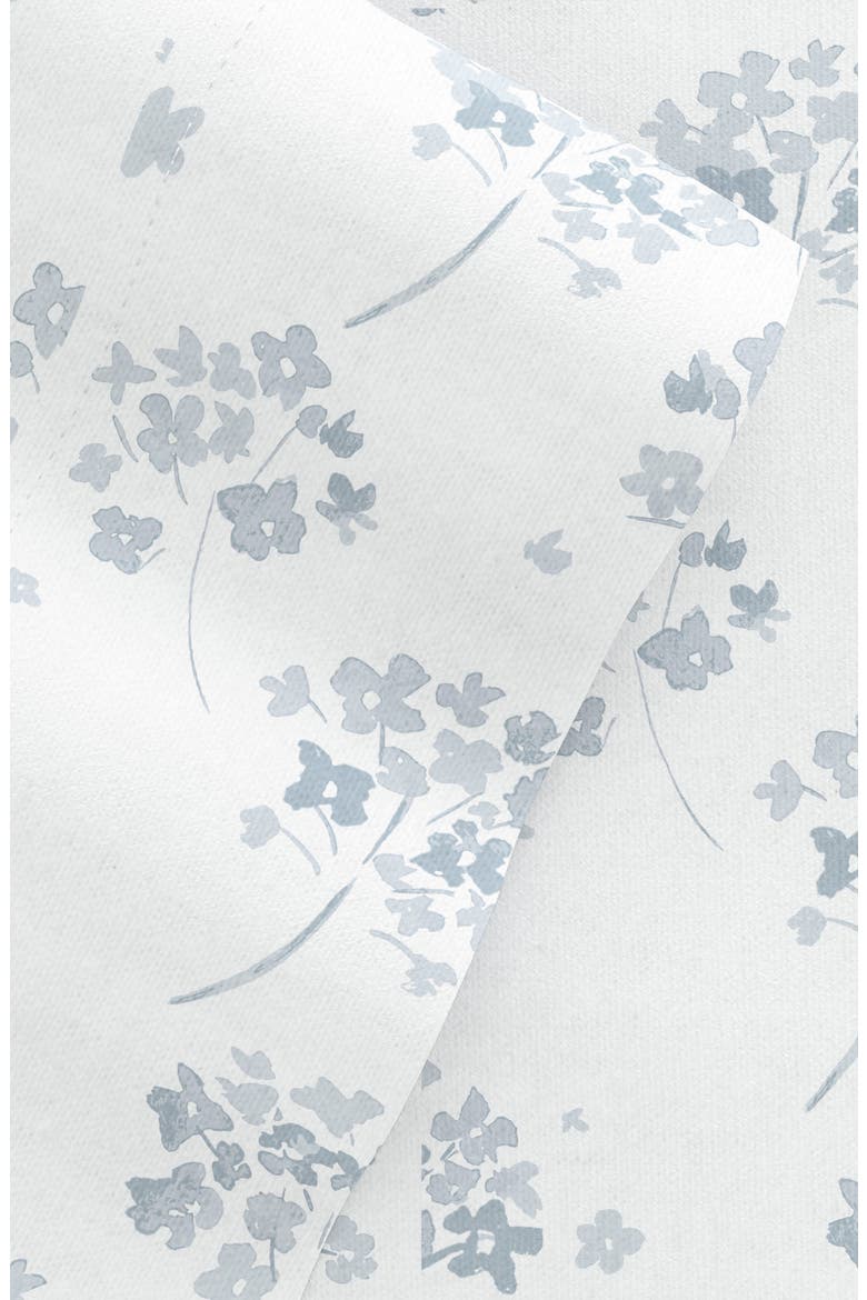 Premium Flower Bunch 4-Piece Flannel Bed Sheet Set, Alternate, color, LIGHT BLUE