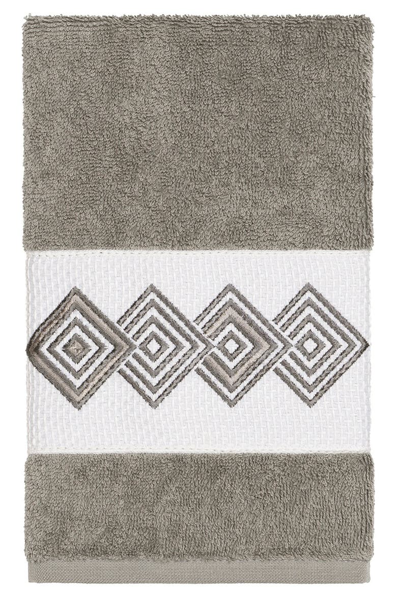 Noah 3-Piece Embellished Towel - Dark Grey, Alternate, color, DARK GREY