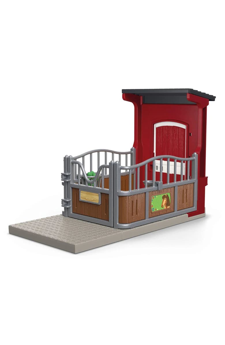 Schleich Farm World Ponybox and Mustang Mare 4 Piece Set, Alternate, color, Multicolored