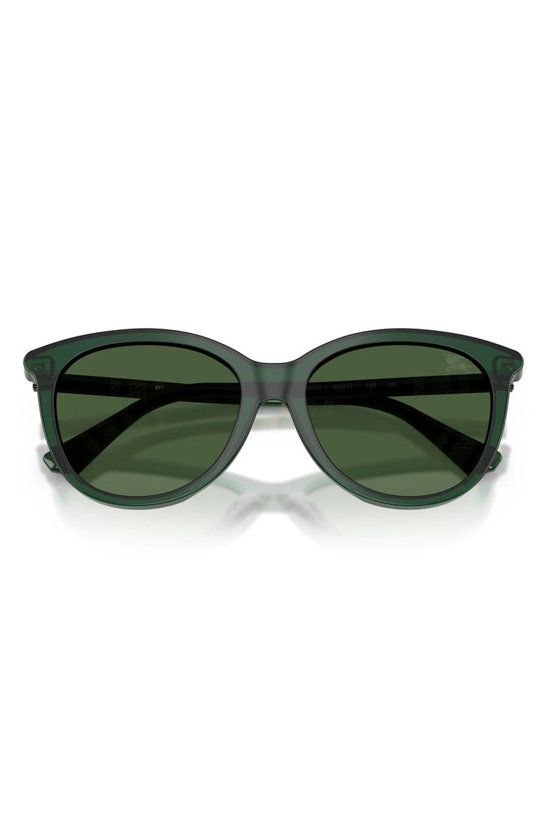 Burberry 55mm Phantos Sunglasses, Alternate, color, Green