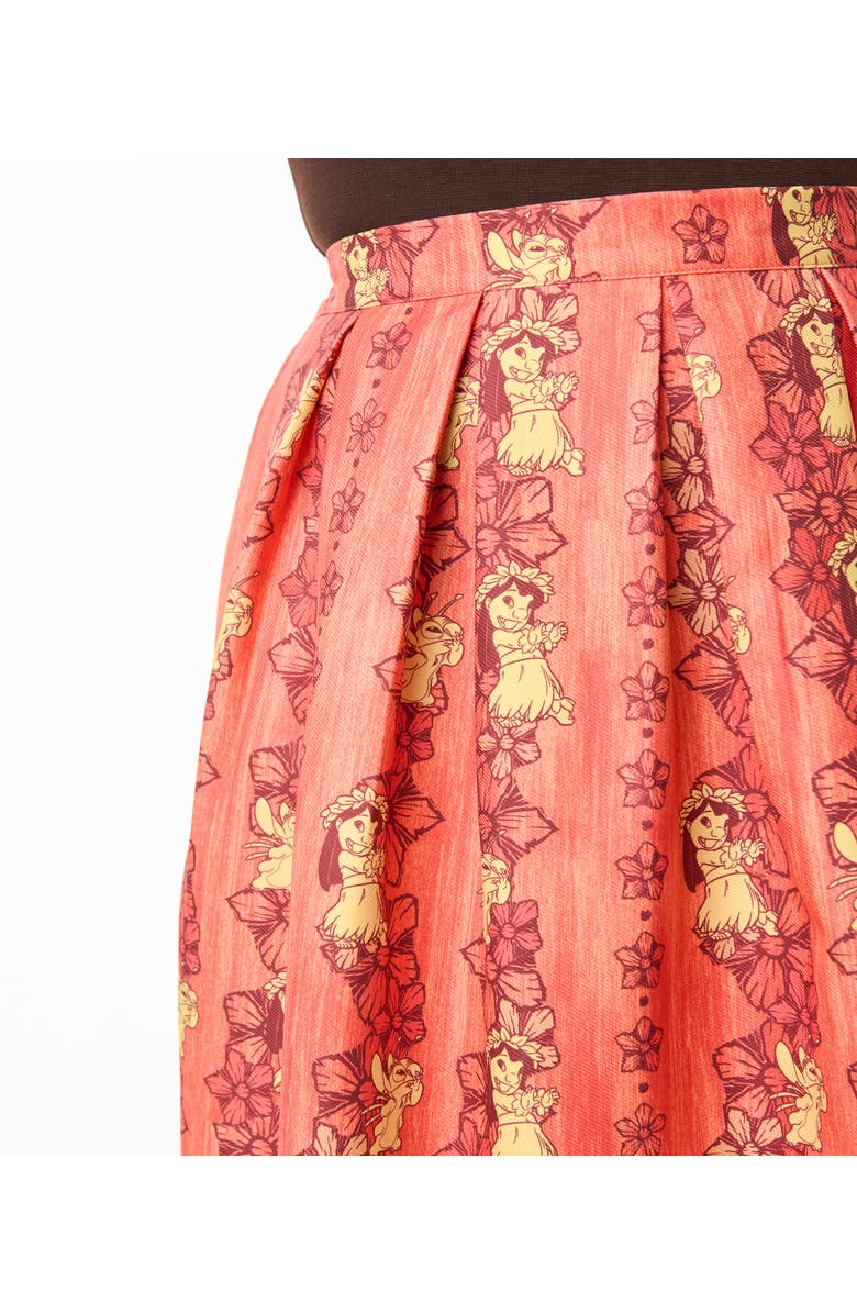 Unique Vintage Plus Size Jayne Swing Skirt, Alternate, color, Orange