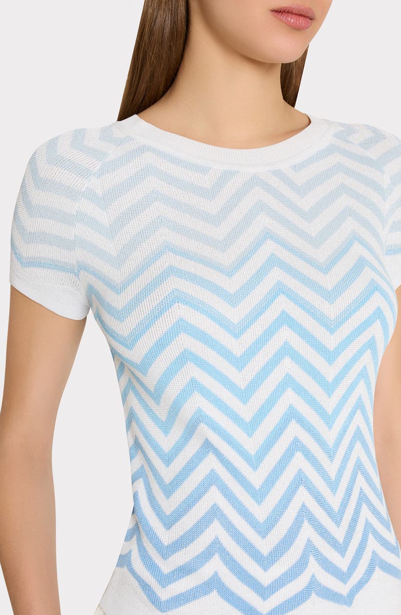 Milly Kaira Metallic Stripe Sweater, Alternate, color, Blue Multi
