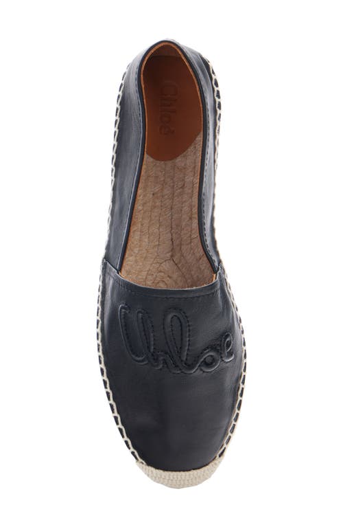 Shop Chloé Isla Leather Espadrille In Black