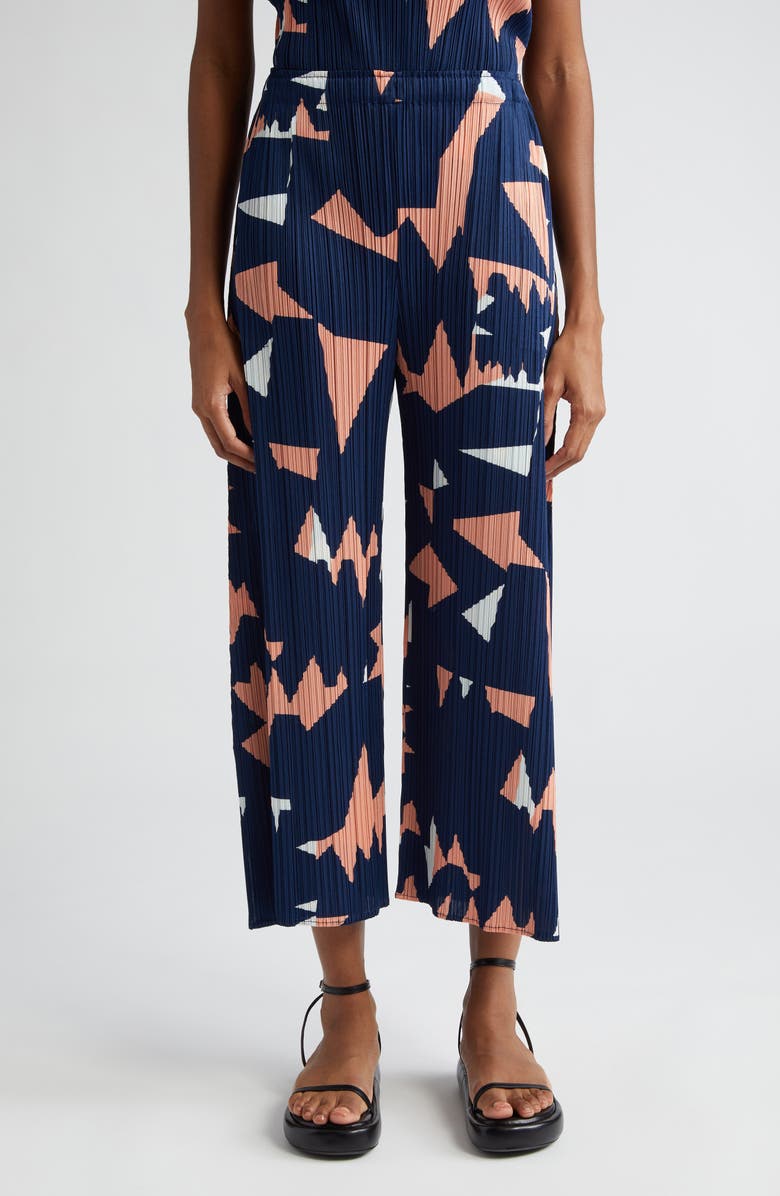 Pleats Please Issey Miyake Lucid Print Pleated Pants, Main, color,