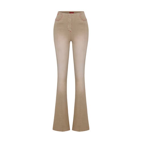 Pcfg Cotton Coated Flare Pant In Sand
