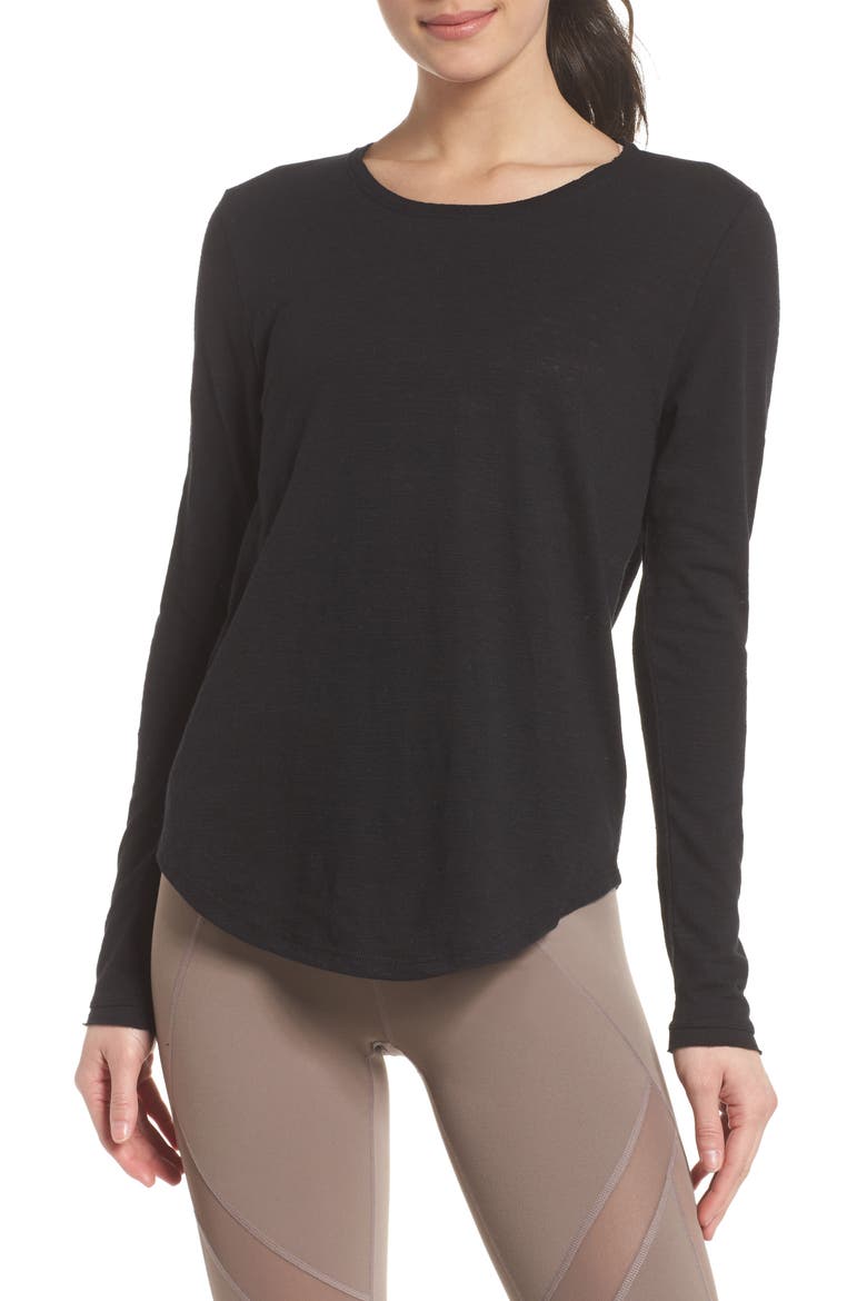 Retreat Cutout Tee, Main, color, BLACK