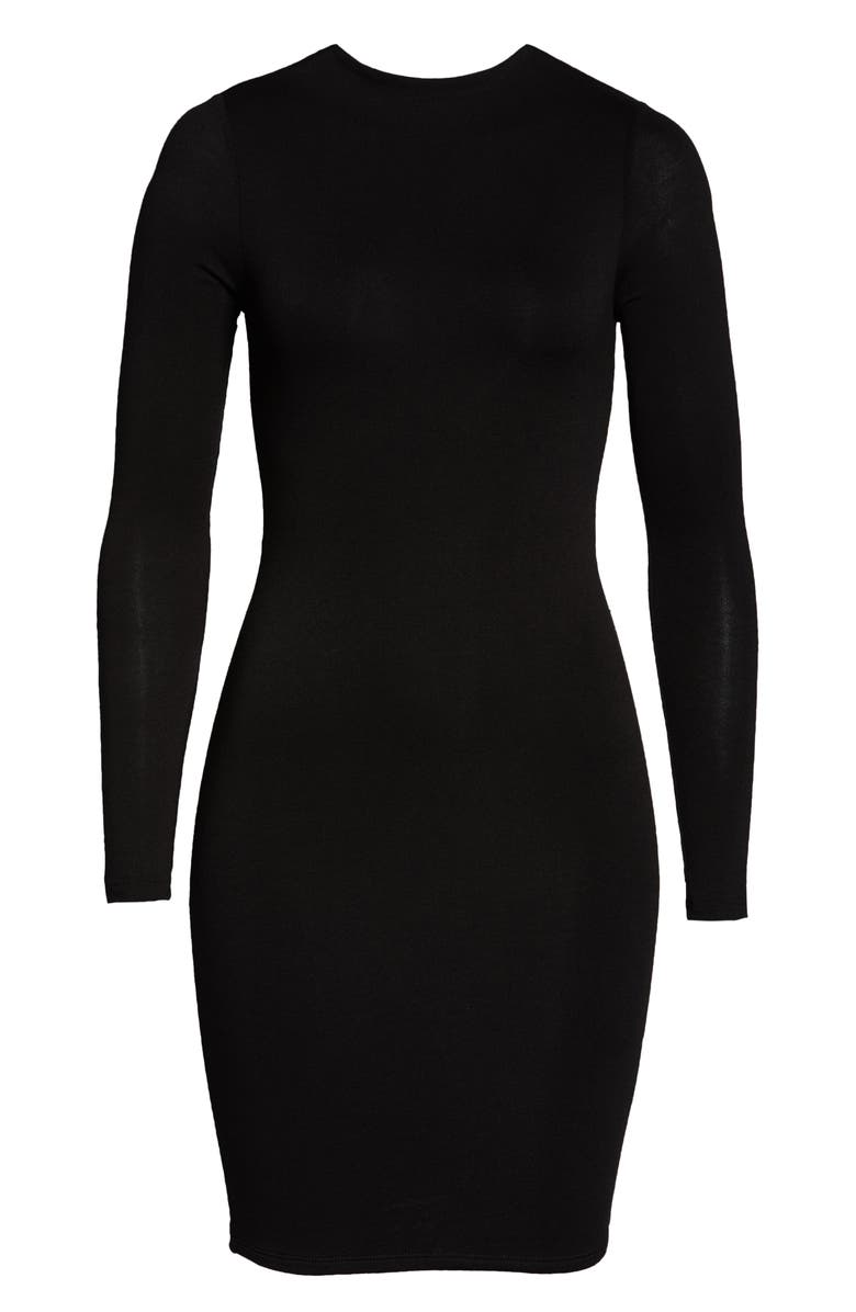 Naked Wardrobe Long Sleeve Minidress, Alternate, color, 