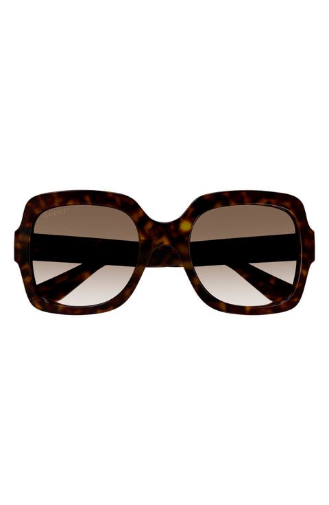54mm Gradient Rectangular Sunglasses