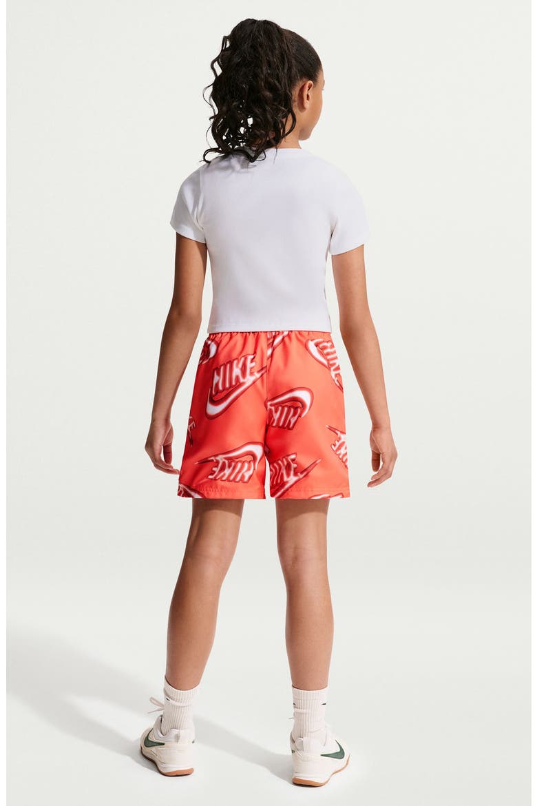 Kids' Sportswear Club Woven Drawstring Shorts, Alternate, color, TURF ORANGE/ ORANGE PULSE