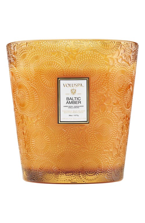 Voluspa Baltic Amber Three-wick Hearth Candle In Brown